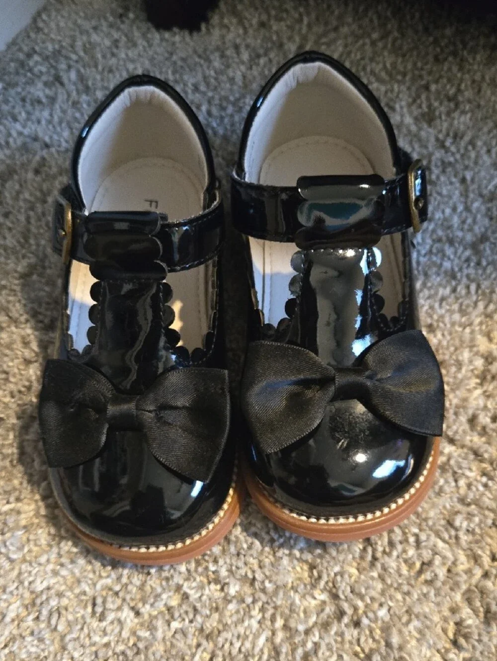 Girls' Classic T-Strap Mary Jane Shoes - Black, Tan, Cognac